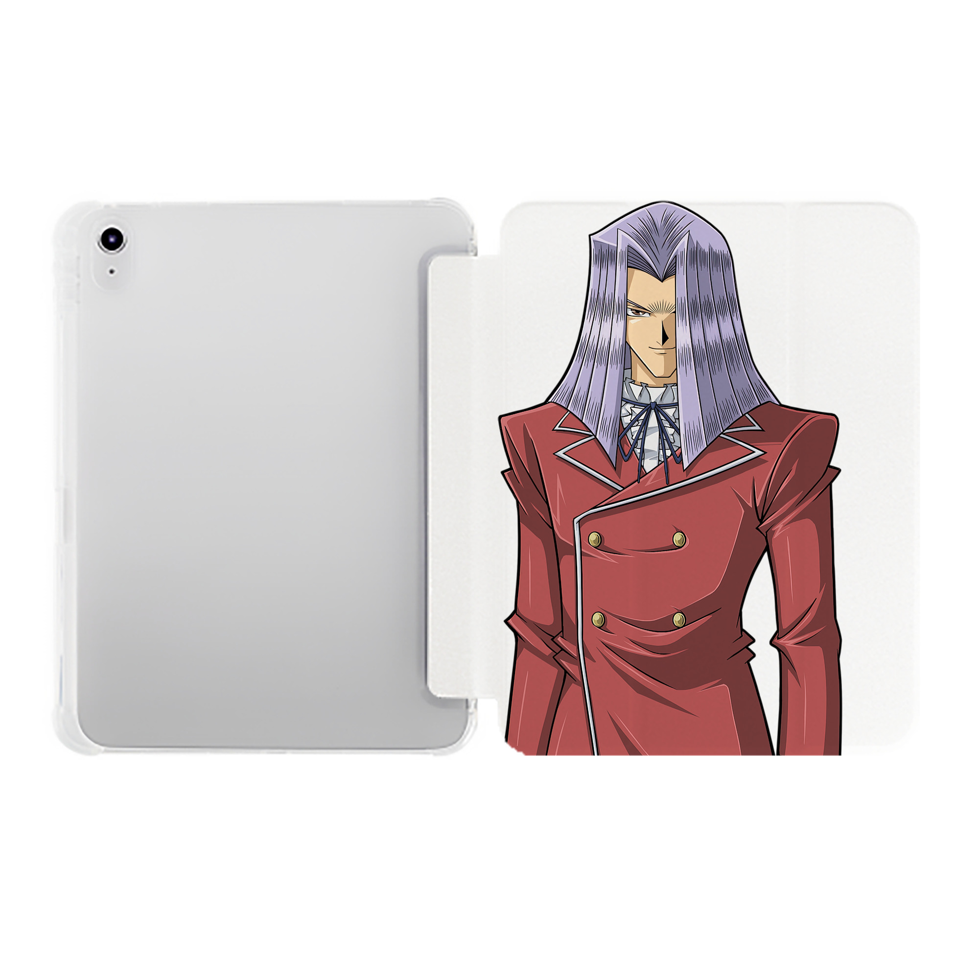 （画像用） 遊☆戯☆王 Yu-Gi-Oh! IPad ケース ペン収納付き 三つ折りスタンド PUレザー×シリコン 対応機種9.5/10.5/10.9インチ